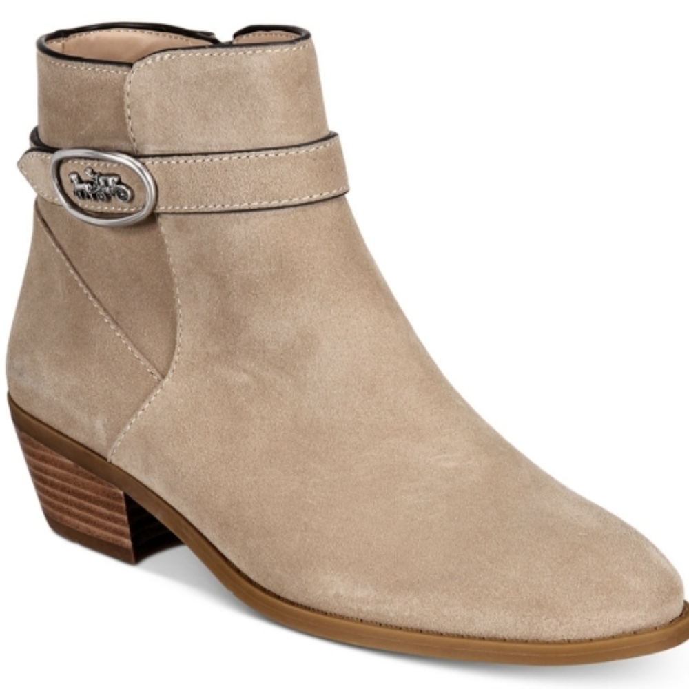 COACH - Dylan Horse-And-Carriage Booties - Oat